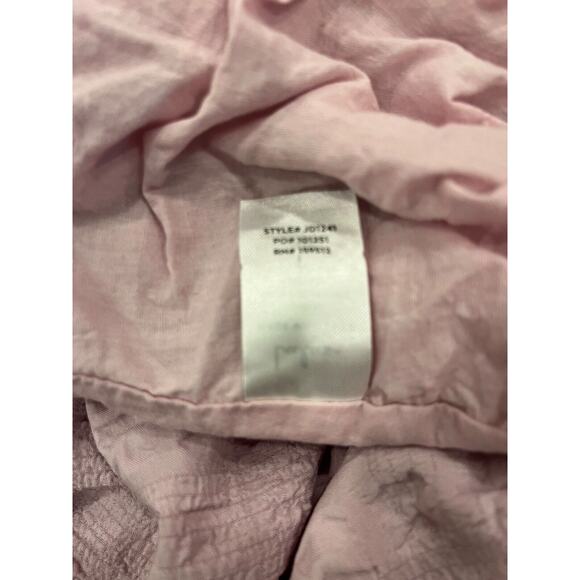 Lulus Sunny Love Purple Seersucker Puff Sleeve Button Closure Midi Dress Sz L - Picture 9 of 11